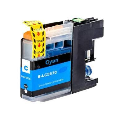 Cyan Brother LC563C Compatible Ink Cartridge