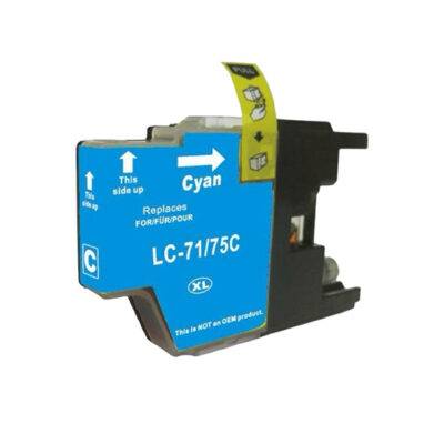 Cyan Brother LC75C XL Compatible Ink Cartridge