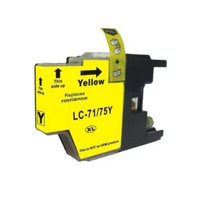 Yellow Brother LC75Y XL Compatible Ink Cartridge